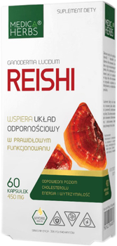 Medica Herbs Reishi Ganoderma lucidum 60 kapsułek (5903968202286)