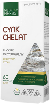 Suplement diety Medica Herbs Cynk Chelat 60 kapsułek (5903968202200)