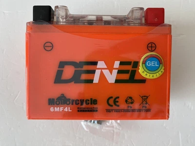 Мото акумулятор DENEL 6MF4L (-/+), 12V, 4Ah, 50 A, 114x71x88мм вес 1.40кг. (YTX4L-BS)