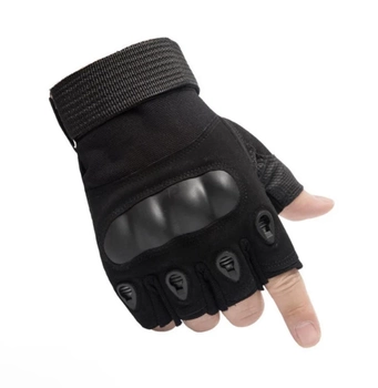 Тактичні рукавички Combat Tac безпалі військові чорні L