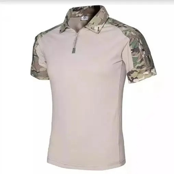 Тактическая футболка поло с коротким рукавом мультикам рубашка боевая Multicam Ubacs р.XXL 1шт.