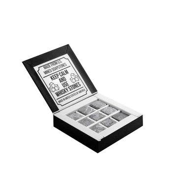 Кубики для охолодження віскі на подарунок 9 шт Whiskey Stones Сірий 2х2х2см WS001