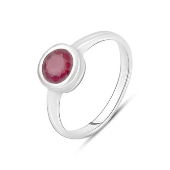 Серебряное кольцо с натуральным рубином 1.258ct, вес изделия 2,31 гр (1192436)
