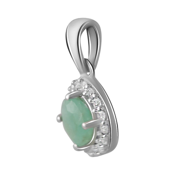 Срібна підвіска зі смарагдом 0.686ct (2042327)
