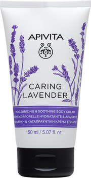 Крем для тіла Apivita Caring Lavender Зволожувальний і заспокійливий 150 мл (5201279074869)