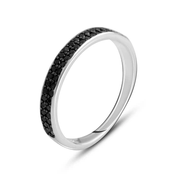 Серебряное кольцо с фианитами, вес изделия 1,99 гр (2129967)