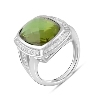 Срібна каблучка з Султаніт султанітом 9.313ct, вага виробу 7,94 гр (2104384)