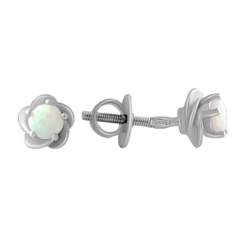 Серебряные серьги с опалом 1.7ct (2072393)