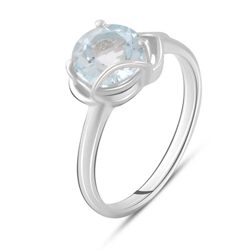 Серебряное кольцо с натуральным топазом 2.6ct, вес изделия 3,07 гр (2089377)