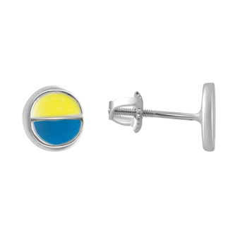 Срібні сережки з фіанітами (2137634)