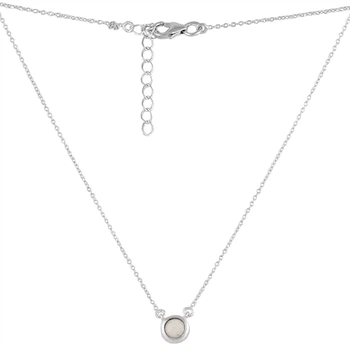 Серебряное колье с опалом 0.219ct, вес изделия 2,08 гр (2118480)