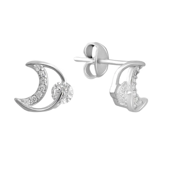 Серебряные серьги с фианитами (2137573)