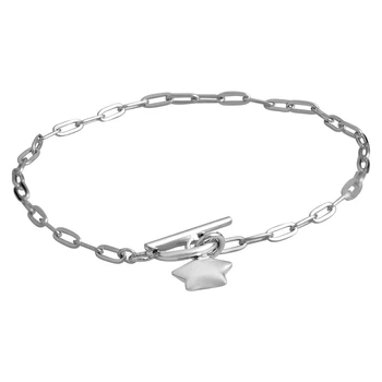 Серебряный браслет с без камней, вес изделия 2,59 гр (2109440)