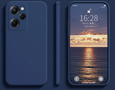 Силиконовый чехол Soft Touch для Xiaomi Poco X5 Pro 5G Темно-синий