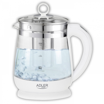 Скляний чайник із заварником Adler AD 1299