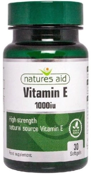 Натуральний вітамін Е 1000 МО 30 капсул (5023652520301)
