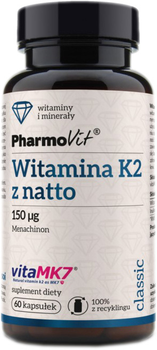 Харчова добавка Pharmovit Вітамін K2 з натто 60 капсул (5902811239813)