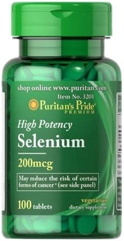 Харчова добавка Puritans Pride Selenium 200 100 капсул Hashimoto's (74312132018)