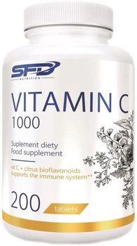 Харчова добавка SFD Вітамін С 1000 200 таблеток для імунітету (5902837735894)