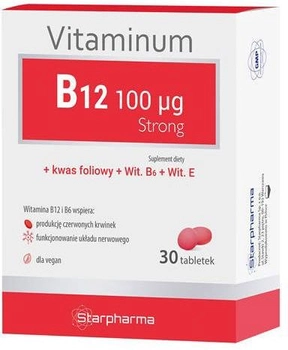 Харчова добавка Starpharma Вітамін B12 100 Strong 30 капсул (5902989930383)