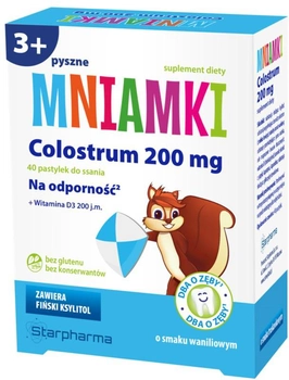 Starpharma Mniamki Colostrum Witamina D Odporność 40 pastylek (5902989930666)