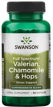 Харчова добавка Swanson Fs Valerian Chamomile Hops 60 капсул (87614116655)
