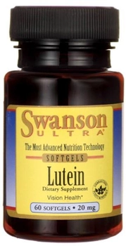 Харчова добавка Swanson Lutein 20Mg 60 капсул покращує гостроту зору (87614029931)