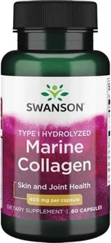 Харчова добавка Swanson Hydrolyzed Fish Collagen Type I 400 мг 60 капсул (87614210346)