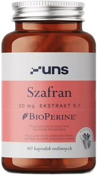 Suplement diety UNS Szafran Bioperine 60 kapsułek (5904238960288)