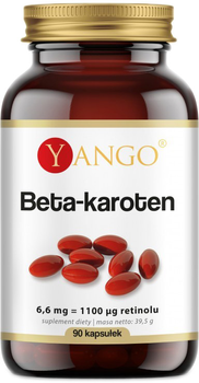 Харчова добавка Yango Beta - Каротин 90 капсул Провітамін А (5904194060596)