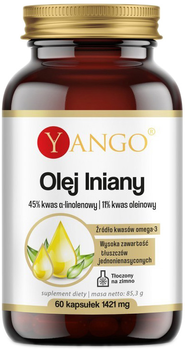 Харчова добавка Yango лляна олія 60 капсул (5904194062361)