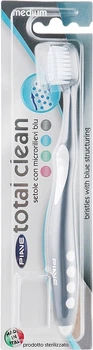 Зубна щітка Piave Total Clean Medium Середньої жорсткості Сіро-біла (8009315059217_серо-белая/8009315059231)