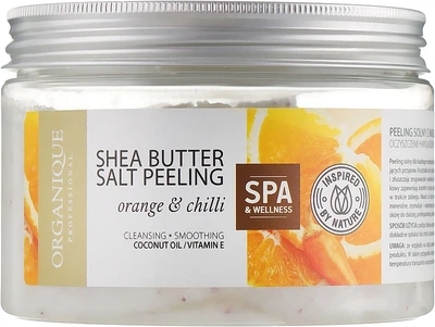 Сольовий пілінг "Апельсин та Чилі" - Organique Shea Butter Salt Peeling Orange & Chilli 200ml 998562