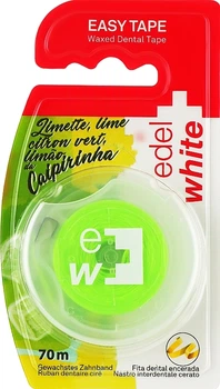 Вощенная зубная лента-флос со вкусом лайма - Edel+White Easy Tape Waxed Dental Tape Вощенная зубная лента-флос со вкусом лайма (1шт) (995969-0-2)