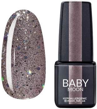 Гель-лак для ногтей - Baby Moon Dance Diamond Gel Polish 016 - Серебристо-бежевый с глиттер (980011-1265801-2)