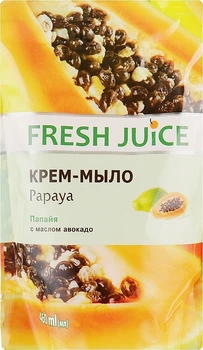 Крем-мило зі зволожуючим молочком авокадо "Папайя" - Fresh Juice Papaya (змінний блок) 460ml (460ml) (998482-1292271-2)