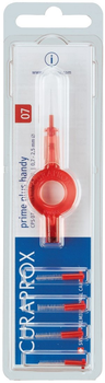 Набір йоржиків міжзубних Curaprox Prime Handy Plus колір Червоний d 0.7 мм, 1 шт. кутовий тримач з ковпачком 5 шт. (7612412422771)