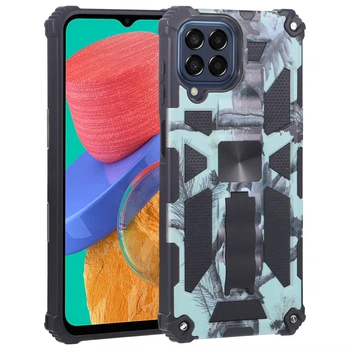 Чехол Military Shield для Samsung Galaxy M33 / M336 бампер противоударный с подставкой Turquoise