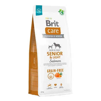 Сухий беззерновий корм для собак, що старіють Brit Care Dog Grain-free Senior & Light з лососем, 12 кг