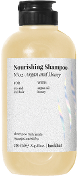 Шампунь FarmaVita Back Bar Nourishing Shampoo N°02 — Argan and Honey для сухого та пошкодженого волосся 250 мл (8022033107183)
