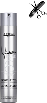 Професійний лак для волосся без запаху L'Oreal Professionnel Infinium Pure Strong для дужесильної фіксації 500 мл (3474636476640)