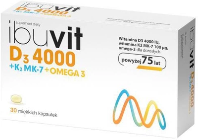 Вітаміни Ibuvit D3 4000 + K2 MK-7 Omega 3 30 капсул (5907529462638)