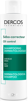Vichy odżywczy szampon sebo-regulujący do włosów przetłuszczających się 200 ml (3337871311346)