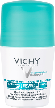 Dezodorant-antyperspirant Vichy 48 godzin przeciw białym śladom i żółtym plamom 50 ml (3337871324599)
