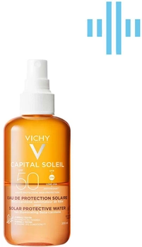 Vichy Capital Soleil dwufazowy wodny spray przeciwsłoneczny do twarzy i ciała z beta-karotenem SPF 50 200 ml (3337875695152)
