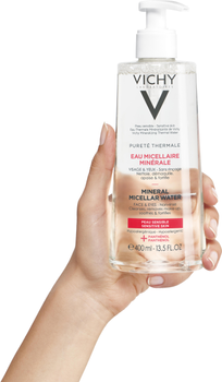 Міцелярна вода Vichy Purete Thermale для чутливої шкіри обличчя й очей 400 мл (3337875674928)