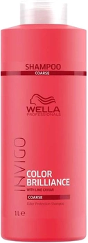 Шампунь Wella Professionals Invigo Brilliance Coarse для яскравості фарбованого жорсткого волосся з ікрою лайма 1000 мл (8005610634340)