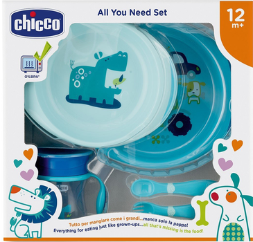 Набір посуду Chicco Meal Set 12 міс. Блакитний (16201.20)