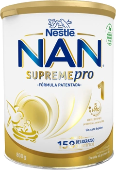 Суміш Nestle NAN Supreme Pro 1 з 5 олігосахаридами та лактобактеріями L з народження 800 г (7613035854444)