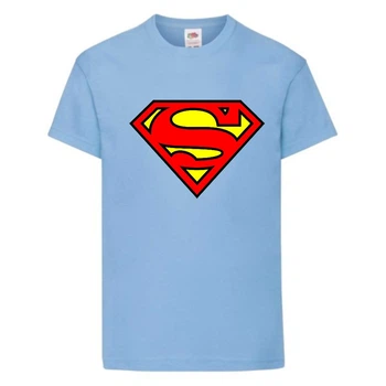 Футболка дитяча Марвел (Marvel & DC) світло-блакитна (superman-001-blue) 116 см